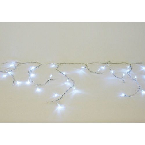 Vianočný svetelný dážď - 5 m, 144 LED, studeno biely