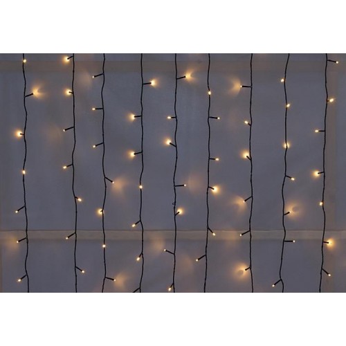 NEXOS diLED svetelný záves 200 LED, teplá biela, bez trafa