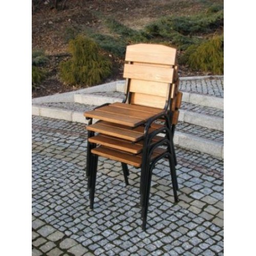 Zahradné drevenné kreslo stohovateľné WEEKEND FSC