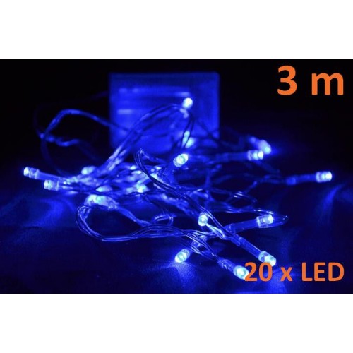 GARTH Vianočná reťaz 2 m, 20 LED diód, modrá, na batérie GARTH Vianočná reťaz 2 m, 20 LED diód, modrá, na batérie
