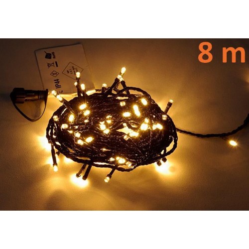 NEXOS diLED svetelná reťaz 100 LED, teplá biela + napájanie NEXOS diLED svetelná reťaz 100 LED, teplá biela + napájanie