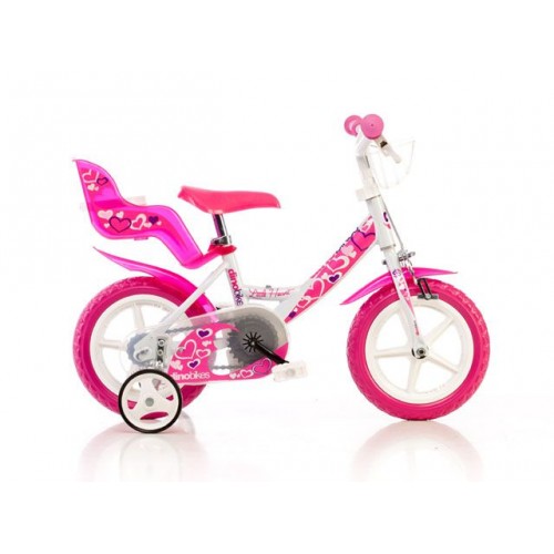 Detský bicykel Dino Bikes bielo-ružový 12