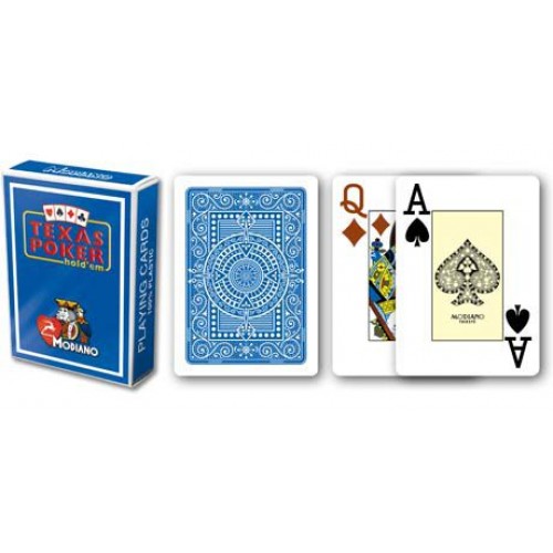 Modiano 2 rohy 100 % plastové karty – modré