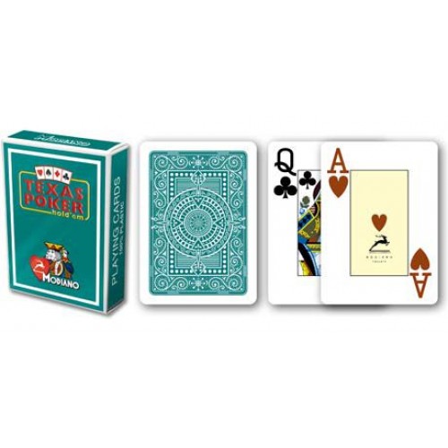 Modiano 2 rohy 100 % plastové karty - zelené