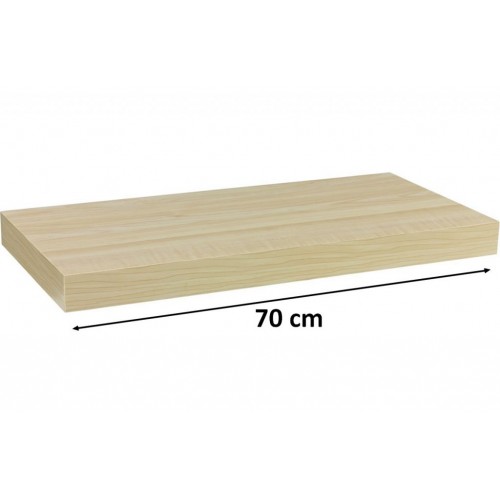 Nástěnná police STILISTA VOLATO - světlé dřevo 70 cm