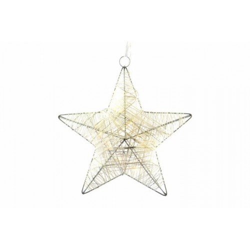Vianočná dekorácia - hviezda, 25 cm, 10 LED diód