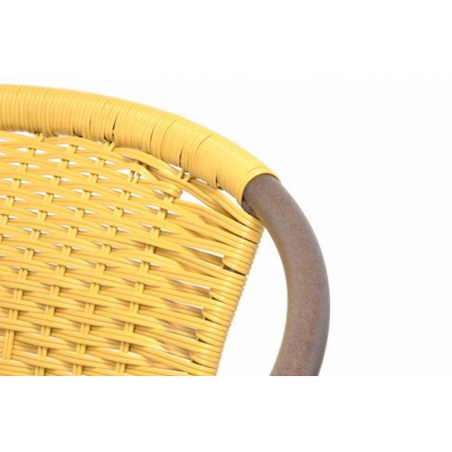 Sada 2 ks záhradné bistro stolička - stohovateľná, béžová