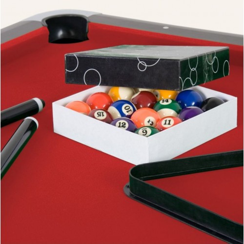 Biliardový stôl GamesPlanet® PREMIUM, červený,8 ft Biliardový stôl GamesPlanet® PREMIUM, červený,8 ft