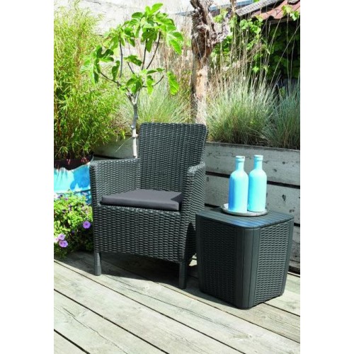 Plastové kreslo TRENTON DINING - antracit