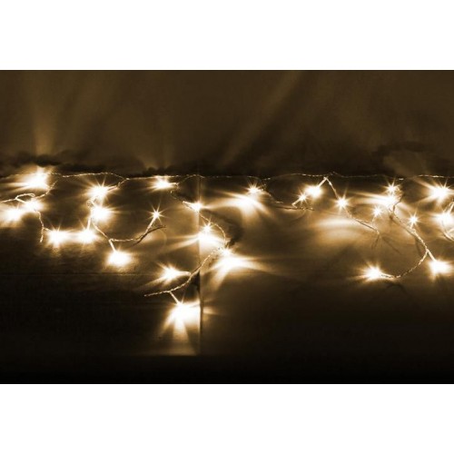 Vianočný svetelný dážď - 5 m, 144 LED, teple biely