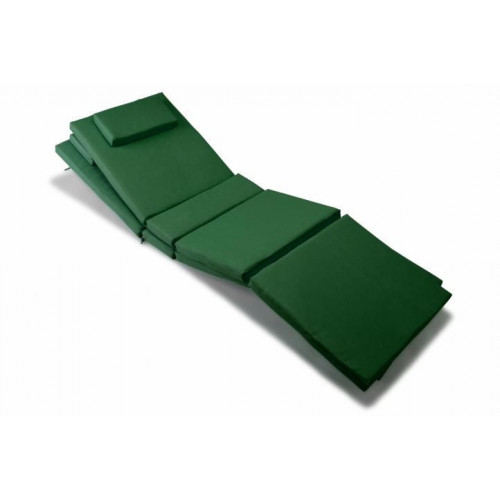 Sada 2 ks polstrovania na ležadlo - tmavozelená