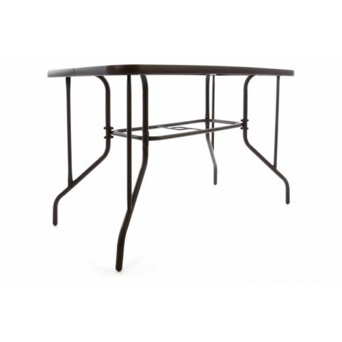 Záhradný stolík so sklenenou doskou 110 x 60 x 72 cm