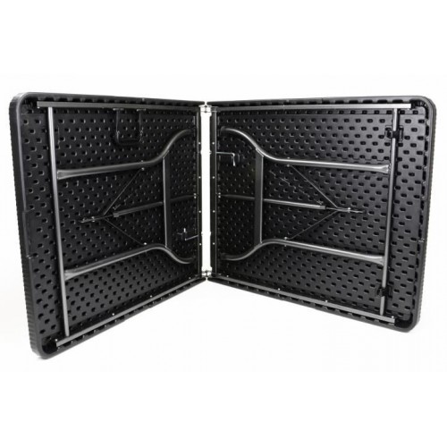 Skladací záhradný stôl - čierny 180 x 75 cm