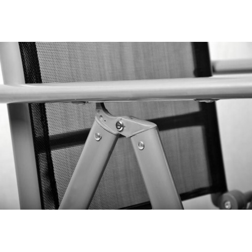 Záhradná sada - 6 sklápajúcich stoličiek GARTHEN - čierna