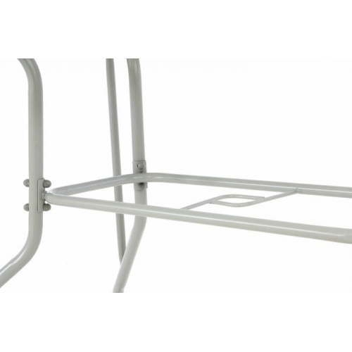 Záhradný obdĺžnikový stôl BISTRO so sklenenou doskou - sivá