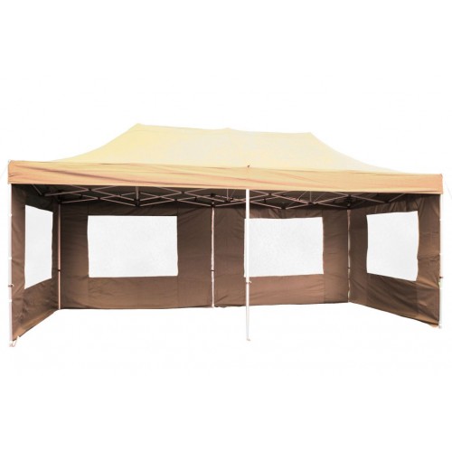 Záhradný párty stan 3 x 6 PROFI - nožnicový - champagne