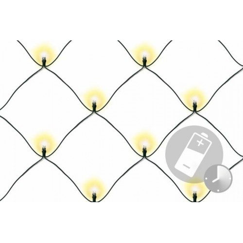 NEXOS Svetelná sieť 1,5 x 1,5 m, 100 LED, teplá biela