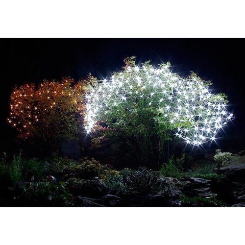 NEXOS Vianočná svetelná sieť 2 x 2 m, 160 LED, studená biela