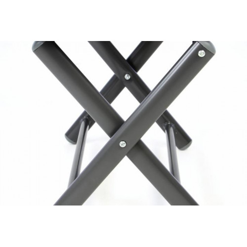 Hliníková záhradná stolička skladacia - čierna