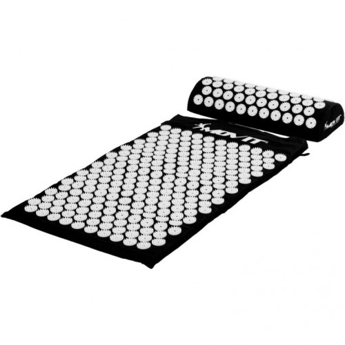 Akupresúrna podložka s vankúšom MOVIT 75 x 44 cm - čierna