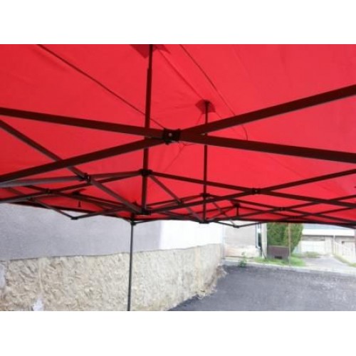 Záhradný párty stan DELUXE nožnicový - 3 x 3 m červená