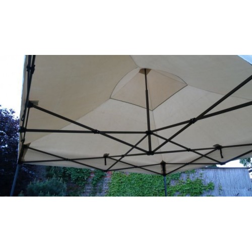 Záhradný párty stan DELUXE nožnicový + bočné steny - 3 x 3 m smotanová
