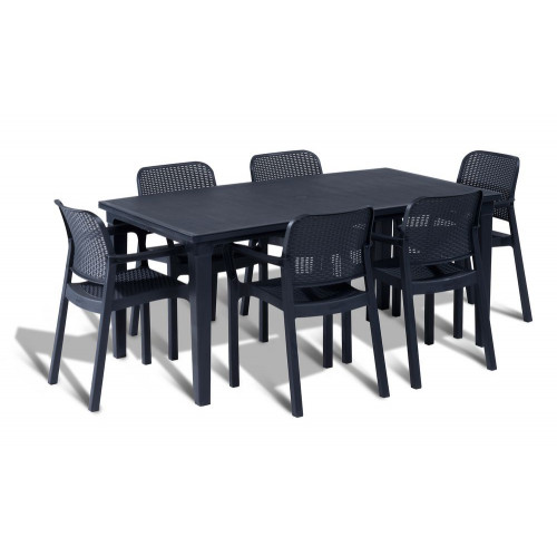 Záhradná plastová stolička SAMANNA - hnedá