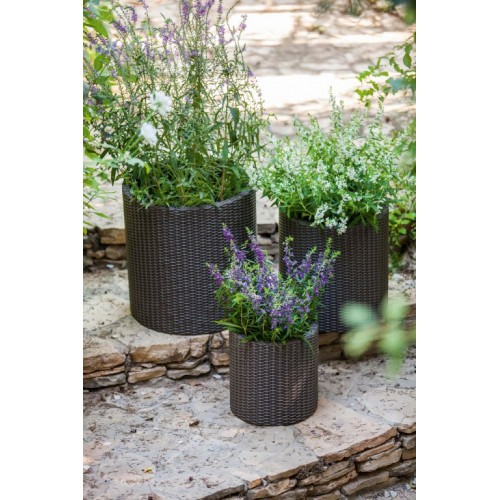 Kvetináč CYLINDER 3 v 1 - antracit