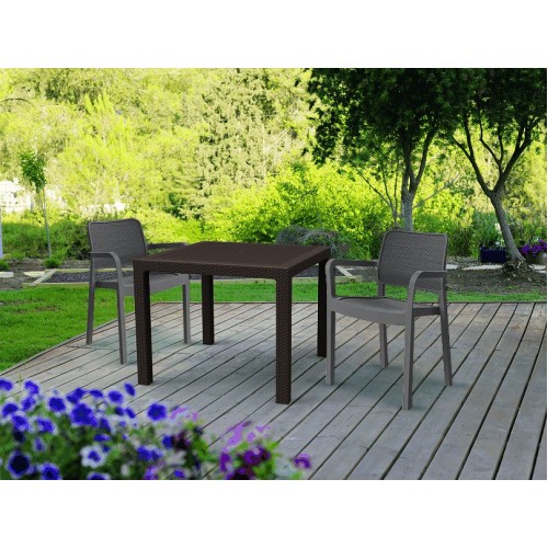 Záhradné plastové kreslo SAMANNA - capuccino