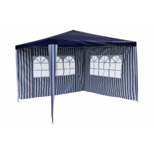 Záhradný párty stan - modrý 3 x 3 m + 2 bočné steny