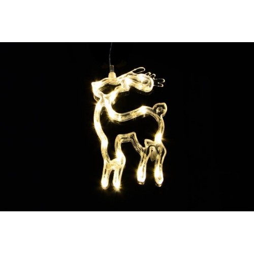 Vianočná LED dekorácia hviezda, snehuliak, sob, teple biela