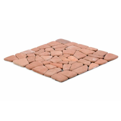 Mramorová mozaika Garth - červená / terakota – obklady 1 ks