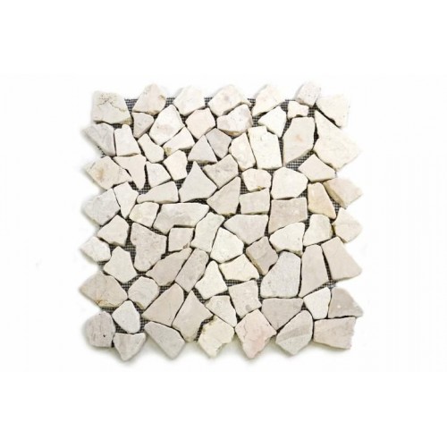 Mramorová mozaika Garth 1 m2 - krémová biela obklady
