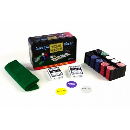 Poker žetóny 200 ks v plechovej dóze