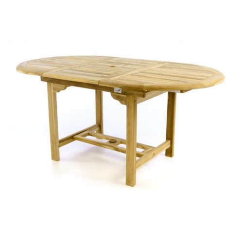 Záhradný jedálenský stôl z teakového dreva DIVERO - 120/170 cm