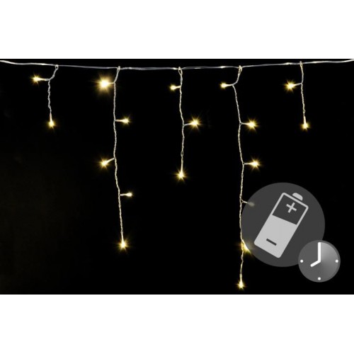Vianočný dážď - 5 m, 144 LED, teple biely, s časovačom