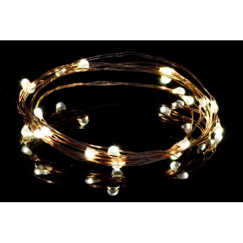 Vianočná reťaz - MINI 50 LED s časovačom - teplá biela Vianočná reťaz - MINI 50 LED s časovačom - teplá biela