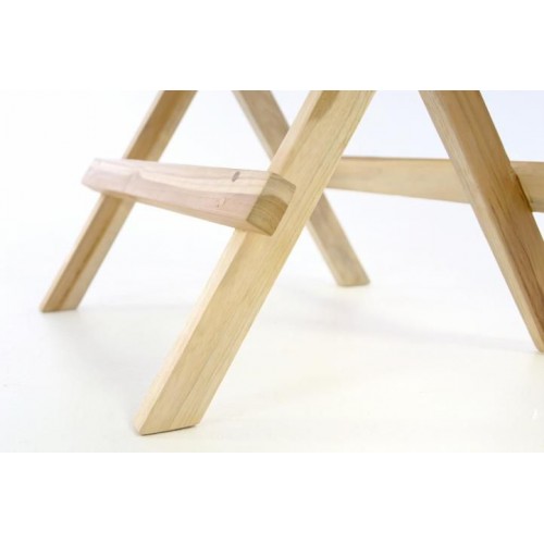 Skladací záhradný stolík DIVERO - teakové drevo neošetrené - 50 cm