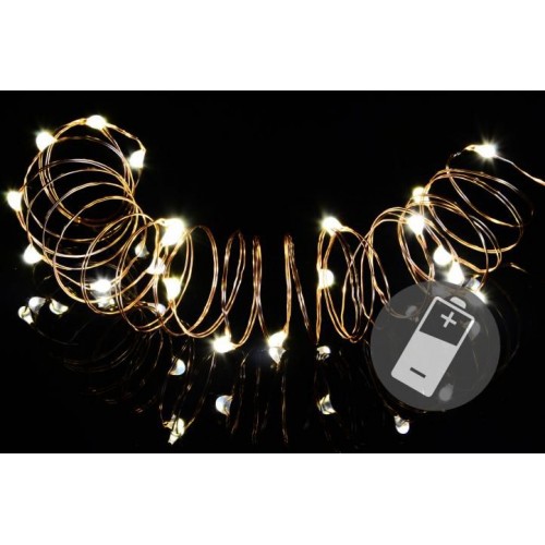 Vianočná svetelná reťaz - MINI 10 LED – teplá biela