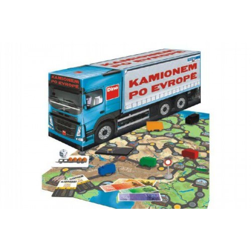 Kamionem po Evropě společenská hra v krabici 36x16x10cm
