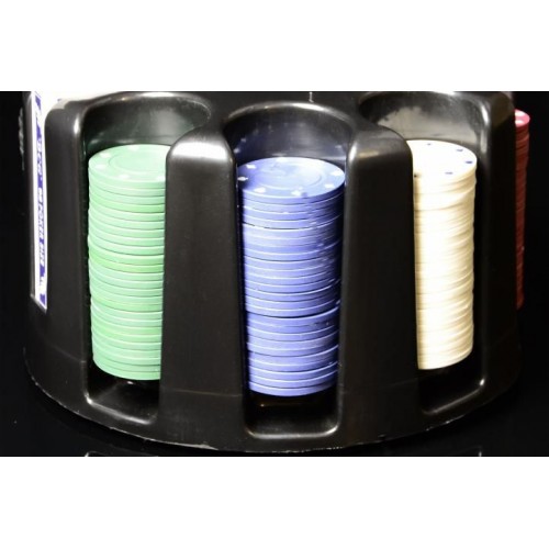 Poker set 200 ks - Caddy – otočný plastový stojan na žetóny Poker set 200 ks - Caddy – otočný plastový stojan na žetóny