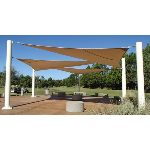 Tieniaca záhradná plachta TROJUHOLNÍK 5 m