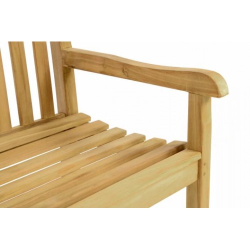 Záhradná lavica DIVERO - ošetrené teakové drevo - 130 cm