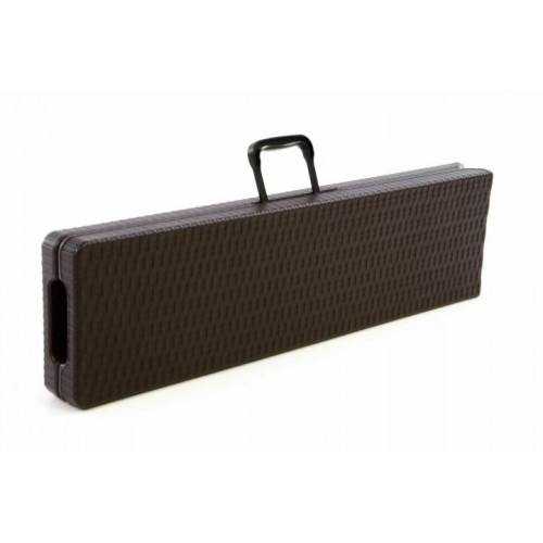 Záhradná lavica v ratanovom vzhľade - hnedá 180 x 25 cm