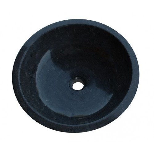 Kamenné umývadlo Gemma 501 leštený mramor Ø45 cm, black