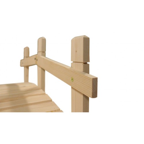 Drevený záhradný mostík, 71 cm, bez náteru, česká výroba