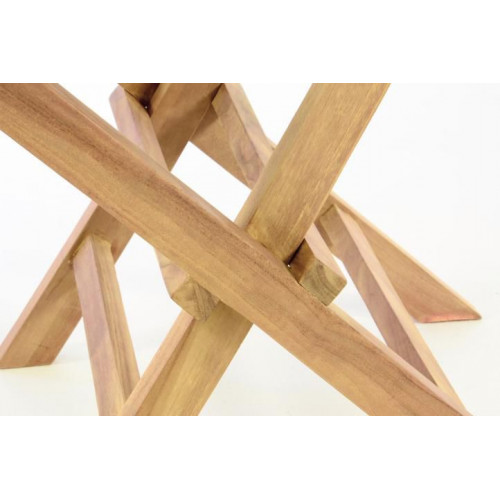 Sada 4 kusov - záhradné skladacie stoličky DIVERO - teak