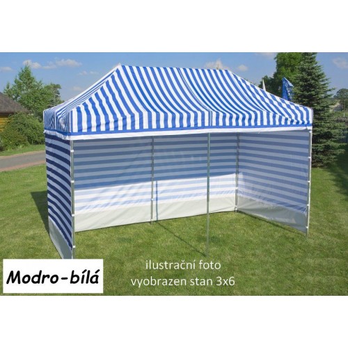 Záhradný párty stan PROFI STEEL 3 x 6 - modro-biela