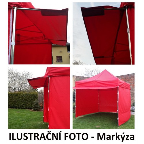 Záhradný párty stan PROFI STEEL 3 x 6 - červená