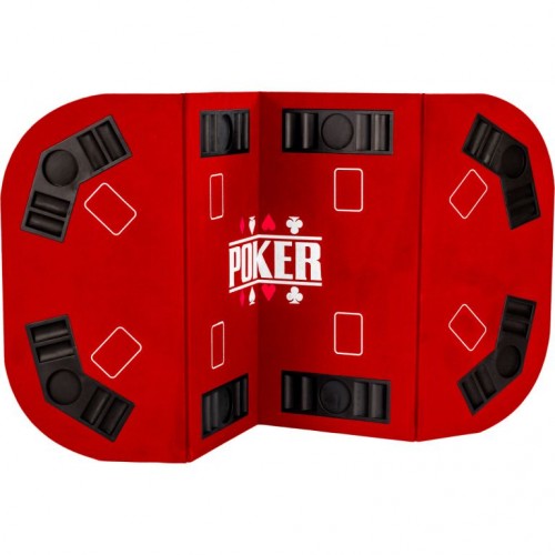 Skladacia pokerová podložka - červená Skladacia pokerová podložka - červená